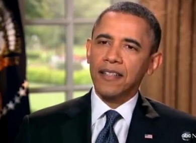 Obama speaking to ABC News yesterday.