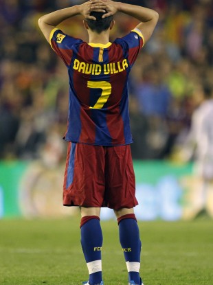 David Villa: broke bone in his shin bone last December.