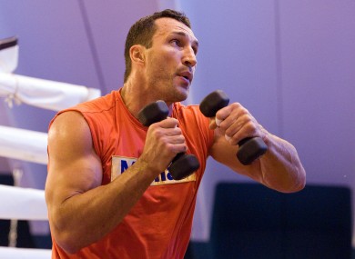 Wladimir in training.