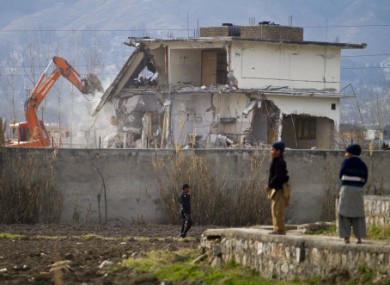 Bin Laden's compound in Abbottabad was demolished by Pakistani officials in February.