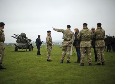 Members of the British military prepare for the Olympics with a training exercise designed to test military procedures.