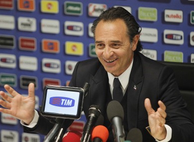 Cesere Prandelli has cut his panel this afternoon.