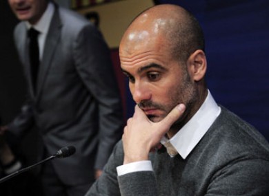 Guardiola will step down as Barcelona manager at the end of the season.