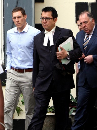 John McAreavey arrives at the court in Port Louis to hear proceedings today.