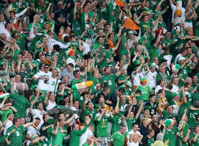 The Ireland fans were in fine voice despite the disappointing result yesterday.