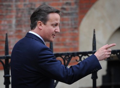 David Cameron at the Leveson inquiry today.