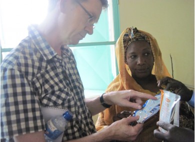 Plan Ireland CEO David Dalton with Sister Marietou, a nurse in Tillaberi hospital in Northwestern niger.