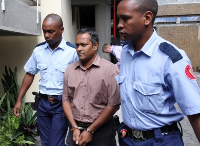 Sandip Moneea being brought to the court