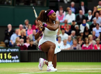 Serena Williams: favourite to take the title today.
