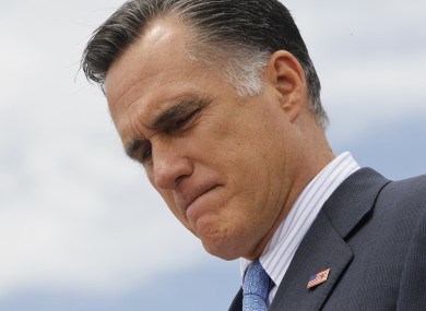 Republican presidential candidate Mitt Romney speaks about the shootings in Colorado at an event in Bow, New Hampshire.