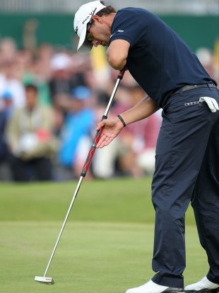 Adam Scott losing his grip on The Open Championship.
