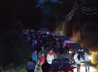 A picture of the scene near the house in Lavey last night.