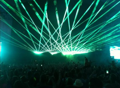 Swedish House Mafia perform at Phoenix Park last night.