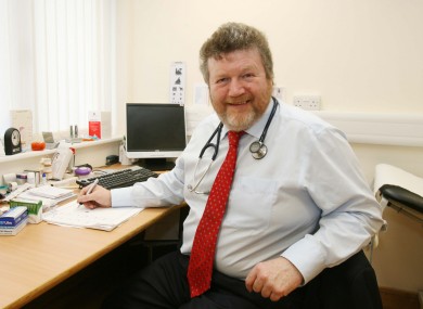 Health minister Dr James Reilly, pictured while working as a GP in 2009.