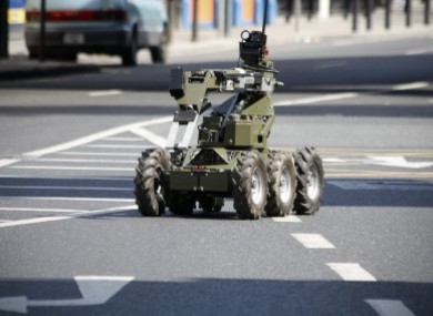 File photo of a remote-controlled device used by the army bomb disposal unit.