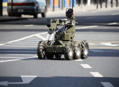 File photo of a remote-controlled device used by the army bomb disposal unit.