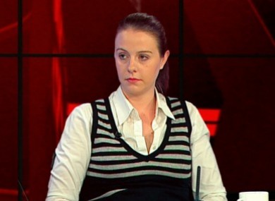 Aoife Quinn on a previous appearance on TV3's Tonight with Vincent Browne