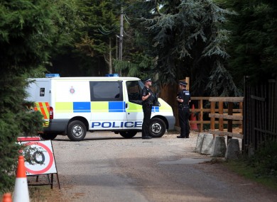 Police in St Osyth earlier today.
