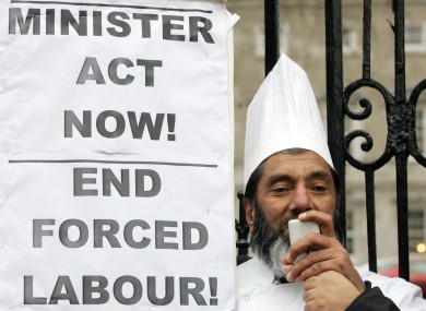 File photo of Muhammad Younis at an MRCI protest