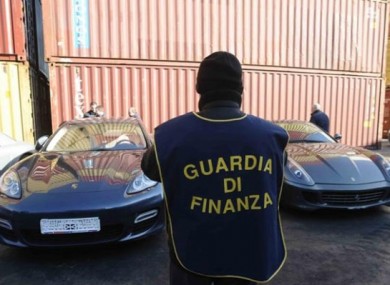 Some of the luxury cars recovered in the Interpol-coordinated operation.