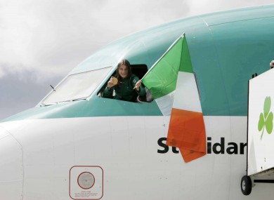 Katie Taylor touches down at Dublin airport