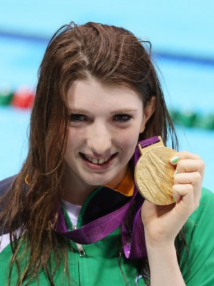 Bethany Firth and her gold medal.