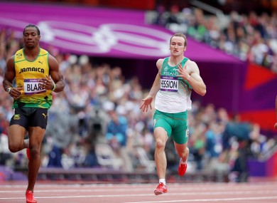 Hession with Blake (left).
