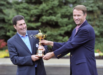 Tug of war for Ryder Cup captains José Maria Olazábal and Davis Love III.