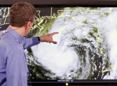 Dr Rick Knabb, director of the National Hurricane Center, giving an update on Tropical Storm Isaac today.