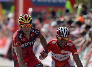 Rodriguez, right, still leads overall.