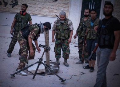 FSA fighers in Aleppo over the weekend.