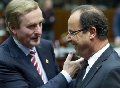 Kenny and Hollande in Brussels last week.