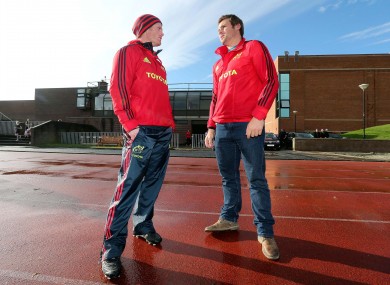 Bryce Cavanagh (left) chats to CJ Stander.