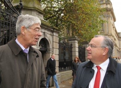 IBRC Chairman Alan Dukes (left) and CEO Mike Aynsley (right) who was one of the six high earning executives named this week.