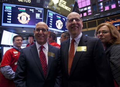 Manchester United owners Joel, left, and Avram Glazer.