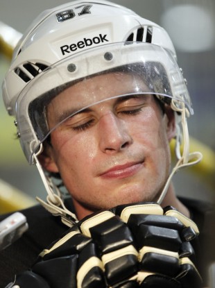 Sidney Crosby closes his eyes and tries to picture a world where ice hockey players play ice hockey.