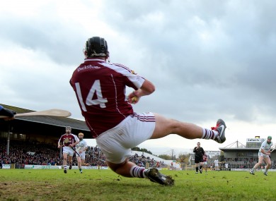 Dicksboro's Shane Maher saves a Henry Shefflin penalty in the Kilkenny SHC decider yesterday.