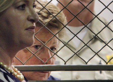 Lois Goodman with her attorney, Allison Triessl, left.