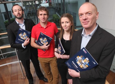 Dr Kieran Walsh, John Cullinan, Caroline Finn and Professor Thomas Scharf, the authors of the NUI Galway report on financial hardship for older people.