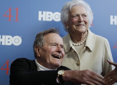 George HW Bush with his wife Barbara pictured in June