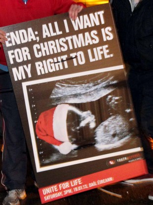 One of the posters put up by Youth Defence earlier this week.