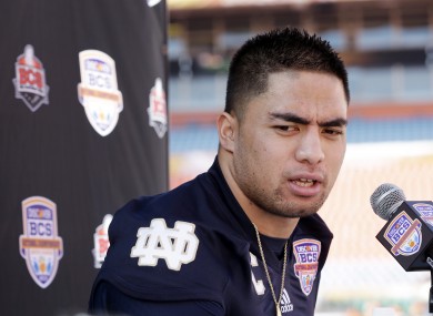 His fake online girlfriend told the Notre Dame linebacker