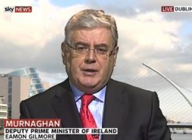 Tánaiste Eamon Gilmore on Sky News this morning.