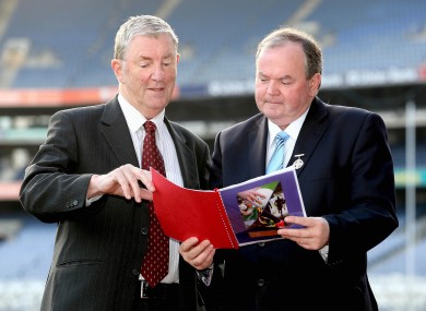 Changes: Chairman of the Football Review Committee Eugene McGee, left, and GAA president Liam O'Neill at the launch of the FRC report.