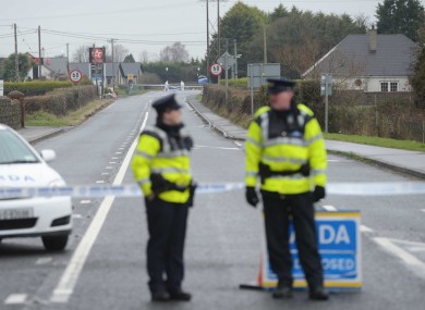 The scene of the killing at the Lorship Credit Union in Dundalk, Co Louth.