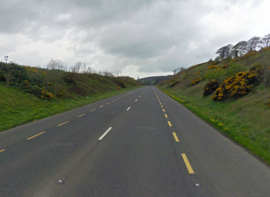The N2 at Tullyvaragh Lower, between Carrickmacross and Castleblayney, where yesterday's accident occurred.