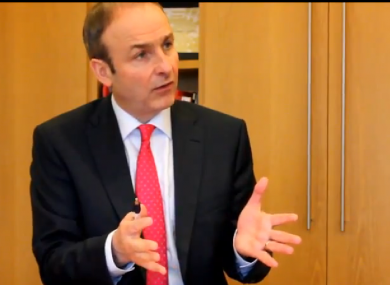 Micheál Martin speaking to TheJournal.ie today