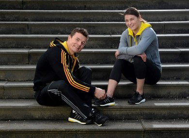 Katie Taylor teams up with Brian O'Driscoll for the launch of the new adidas BOOST footwear in Dublin this week.