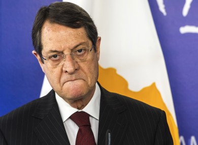 Cypriot President Nicos Anastasiades.