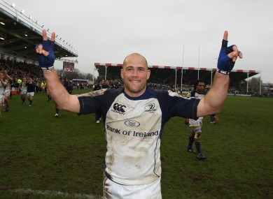 Felipe Contepomi celebrates after a Leinster win.
